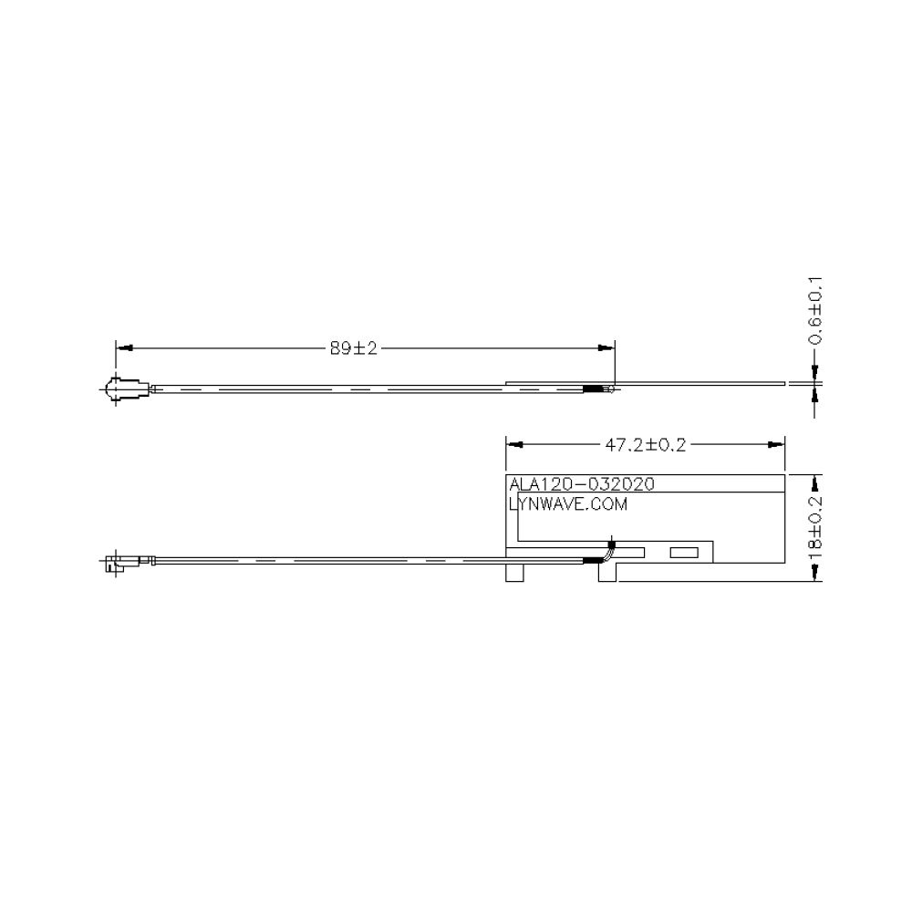 868MHz 915MHz PIFA Z-Wave PCB Antenna, IPEX MHF I