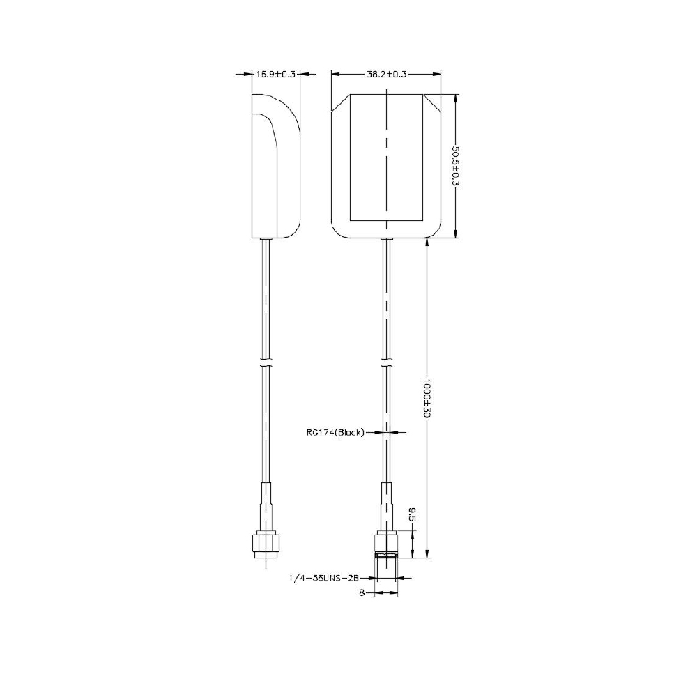 External Active 1.575GHz GPS Glonass Antenna w/ 28dB LNA, SMA Plug